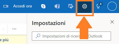 Clicca su impostazioni