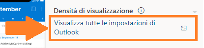 visualizza tutte le impostazioni di Outlook