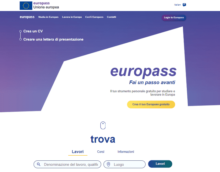 Creare un CV online con Europass