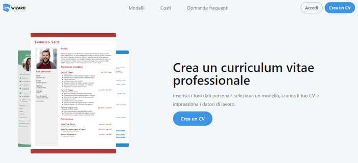 Creare un Curriculum Vitae con CVWizard