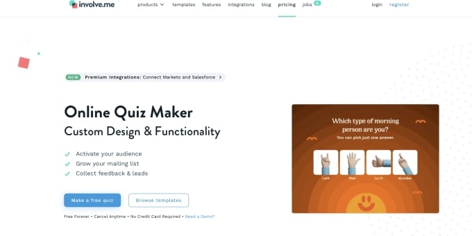 Involve.me Quiz Maker