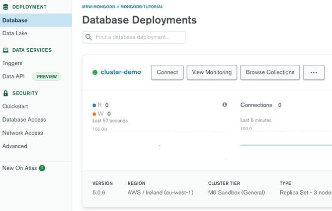 Schermata generale atlas cluster