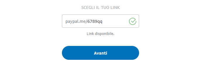 Personalizzazione del link PayPal.Me