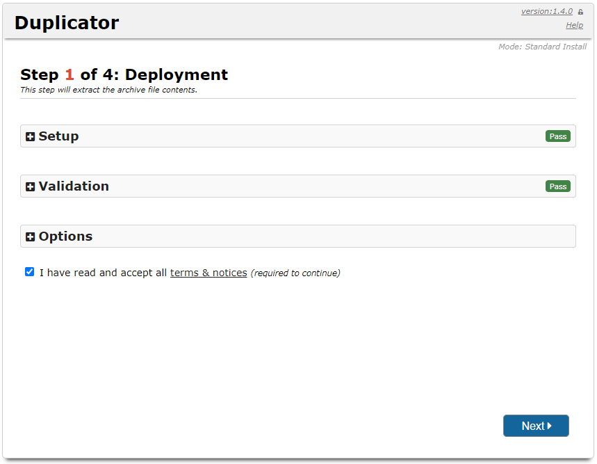 Installazione del sito clone