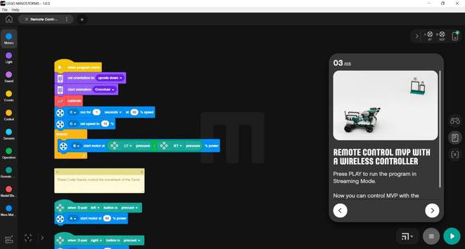 L'interfaccia di Lego Mindstorms