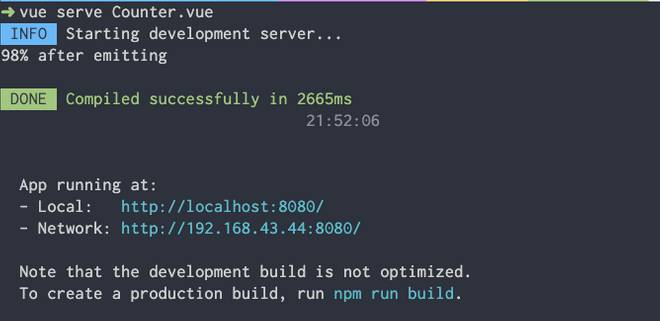 vue cli instant prototyping