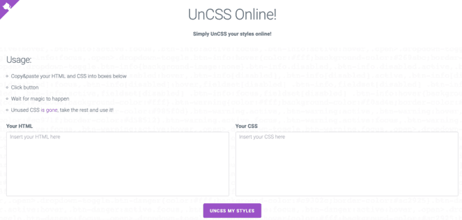 UnCSS