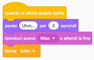 Il mio prima progetto Scratch