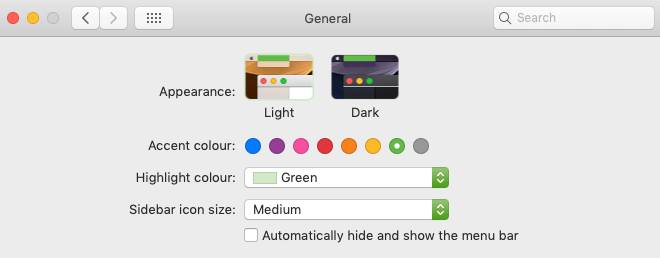 modifica del colore accento impostazioni mac