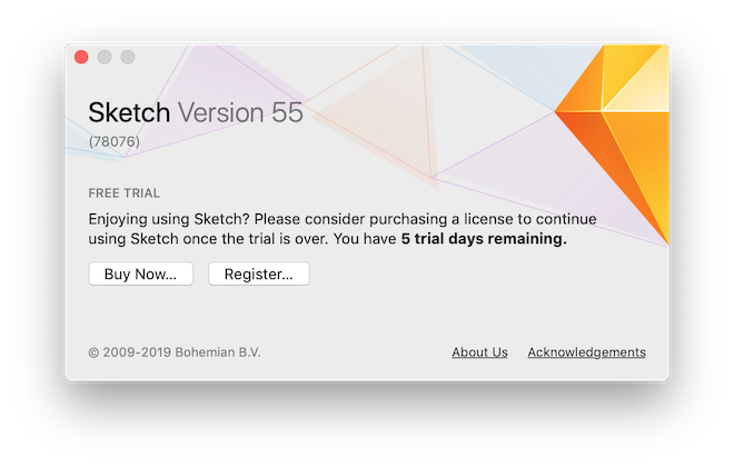 dettagli licenza di sketch 55