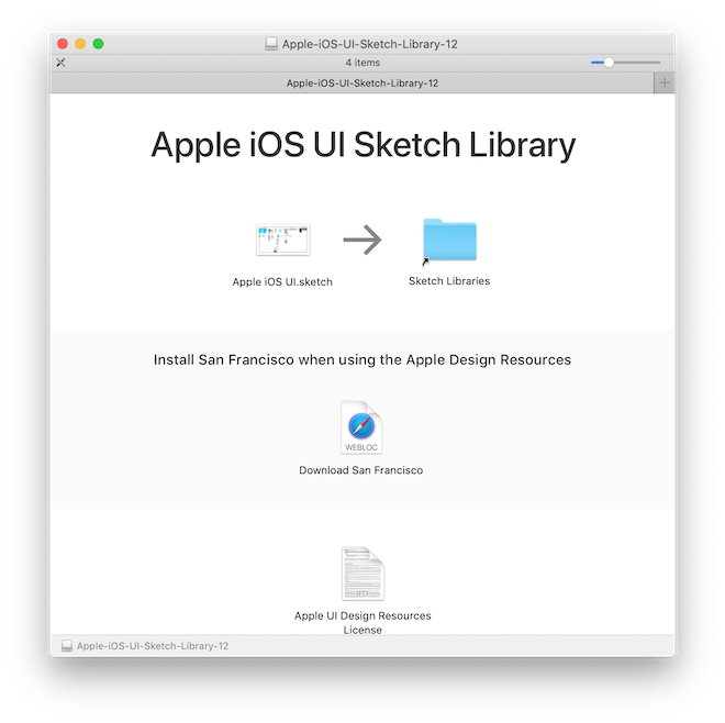 installazione della libreria Apple iOS UI Kit