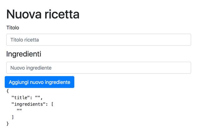 esempio reactive form con FormArray