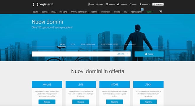 Register.it - Nuovi TLD