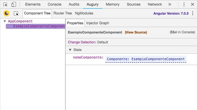 augury debugging applicazione angular