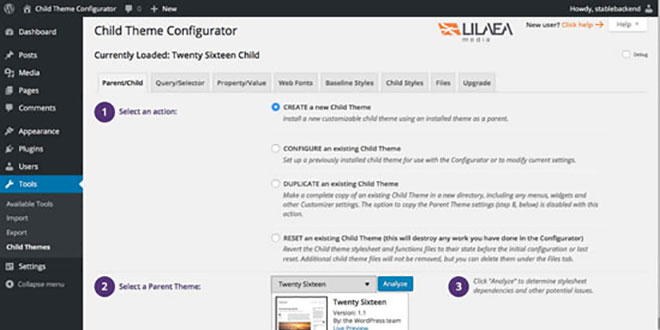 Child Theme Configurator