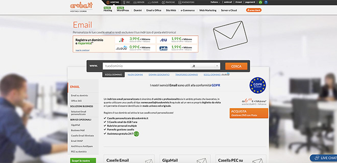 Attiva le tue caselle email con Aruba