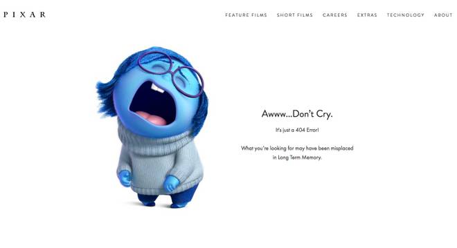 pixar pagina errore 404