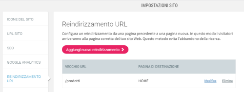 Reindirizzamento URL