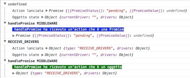 esempio action asincrone output logger middleware