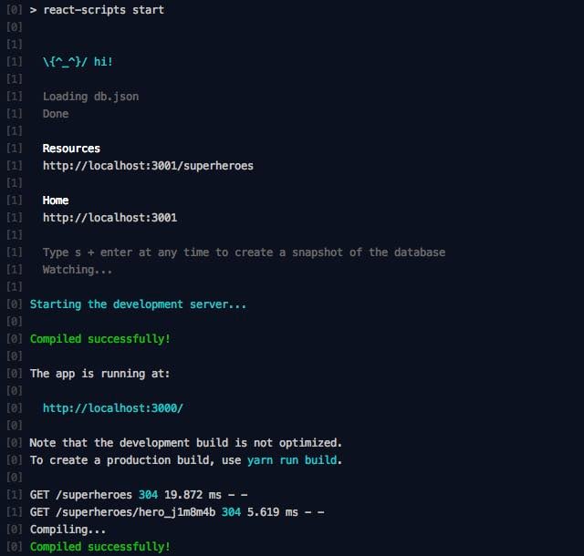 output console concurrently