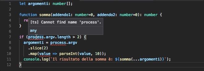 errore variabile globale node js non riconosciuta da TypeScript