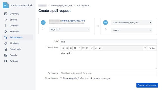 form pull request repository