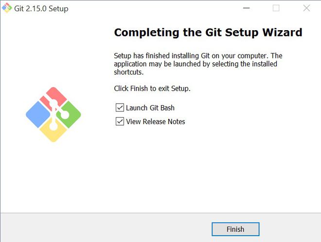 step 11 del processo d'installazione git su windows