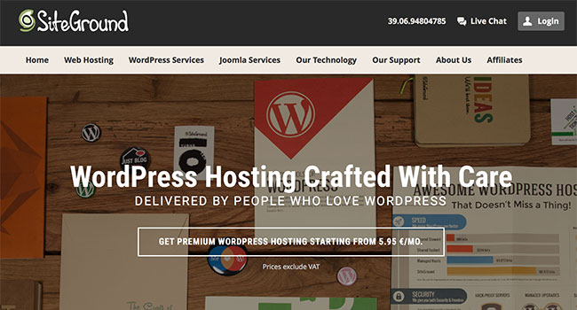 Hosting WordPress di SiteGround