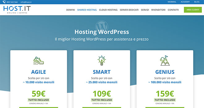 Hosting WordPress by Host.it