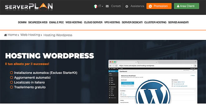 Hosting WordPress by Serverplan