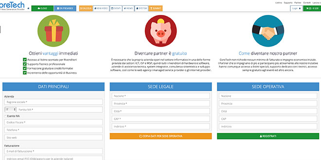 Hosting per rivenditori da Coretech