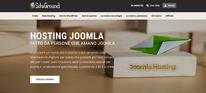 Hosting Joomla di SiteGround