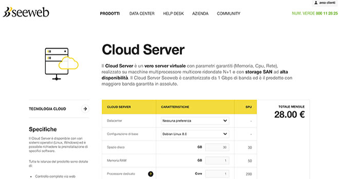 Seeweb Cloud Server