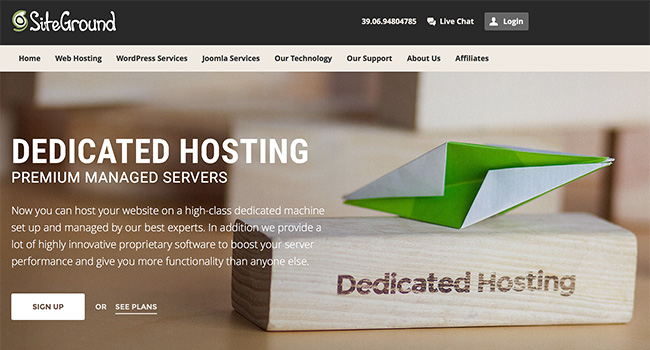 Hosting dedicato di Siteground