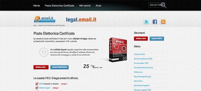 La PEC di Email.it