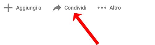 Opzioni di condivisione del video