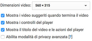 Personalizzare l'aspetto del player di YouTube