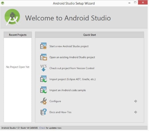 Benvenuto in Android Studio