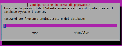 configurazione phpmyadmin