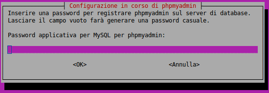 configurazione phpmyadmin