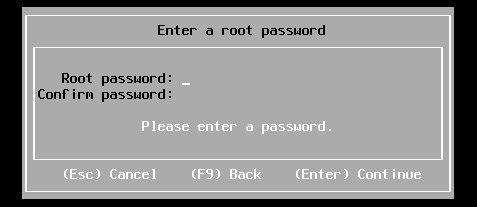 password root