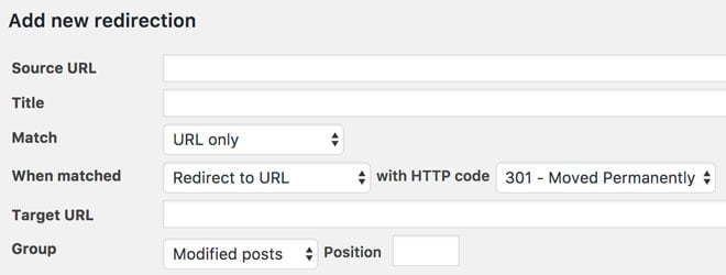 Il plugin Redirection di WordPress