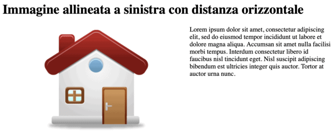 Immagine con distanziamento orizzontale