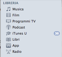 Librerie 1 di iTunes