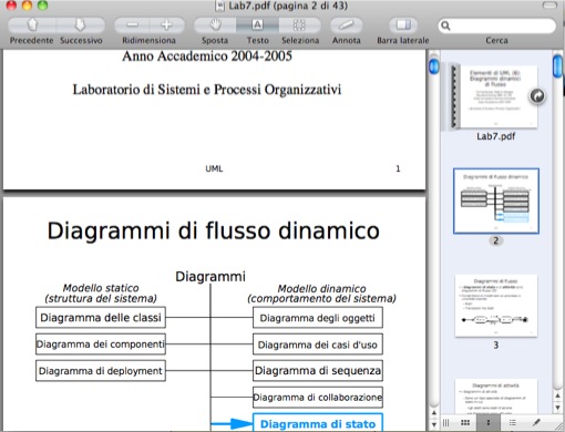 Interfaccia anteprima