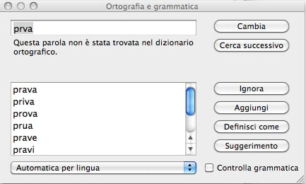 TextEdit ortografia