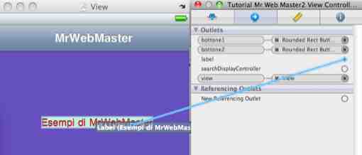 Esempio collegamento elementi grafici con Interface Builder