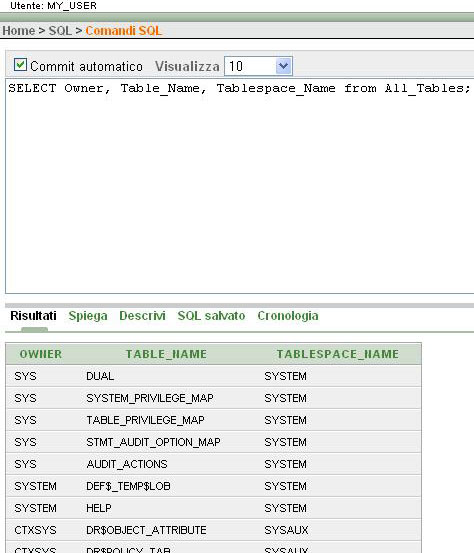 SQL command