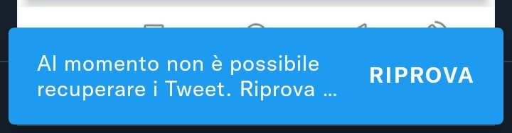 Impossibile caricare I Tweet