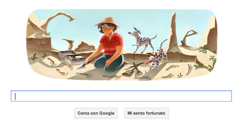 un doodle per Mary Leakey